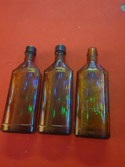 3 alte Apothekerflaschen Stada geprägt Mardulcan Glas Flasche Braunglas 3