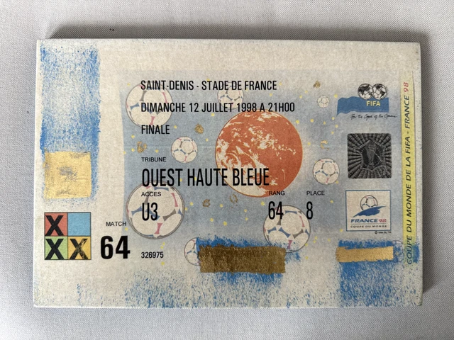 1 Ticket Coupe du monde World Cup 1998 AU CHOIX