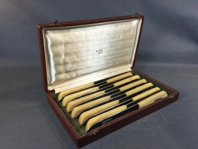 Coffret de 12 Couteaux Vintage de la Coutellerie Hutereau Dieppe