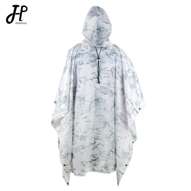 Ghillie Suits Rain Poncho Polyester+PU Waterproof Raincoat