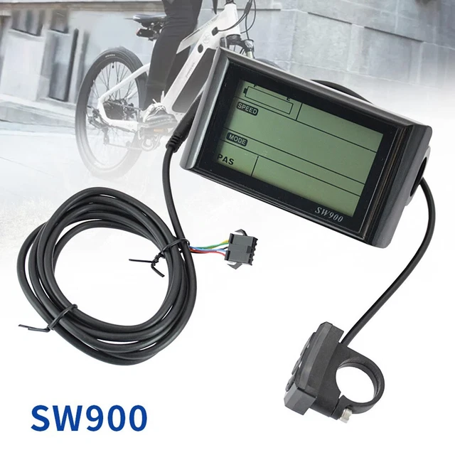 SW900 Écran LCD 24V 36V 48V 60V 72V Panneau de commande vélo SW900 Écran LCD 24V 36V 48V 60V 72V Panneau de commande vélo