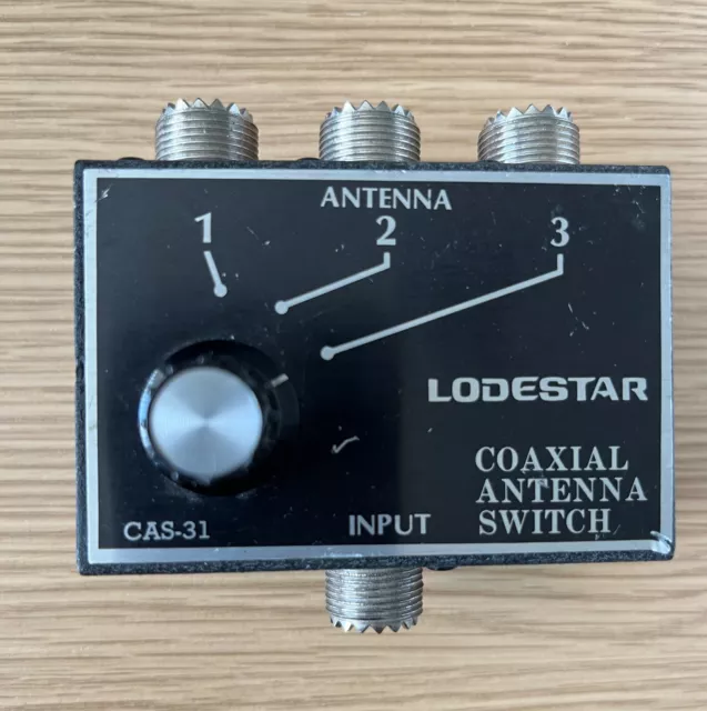 Lodestar Cas-31 3-Way So239 Coax Antenna Switch Cb Ham Radio