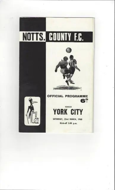 197/68 Notts County v York City Football Programme + League Review