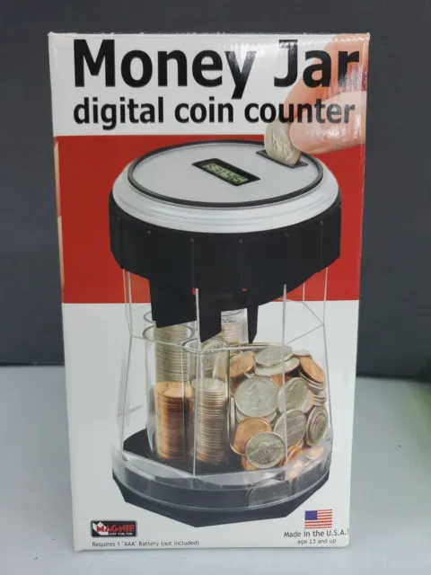 EZ-Count Money Jar Digital Coin Counter Made in the USA