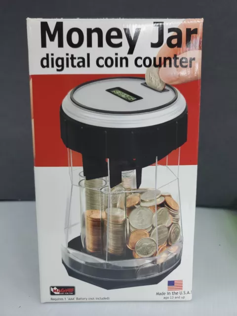EZ-Count Money Jar Digital Coin Counter Made in the USA