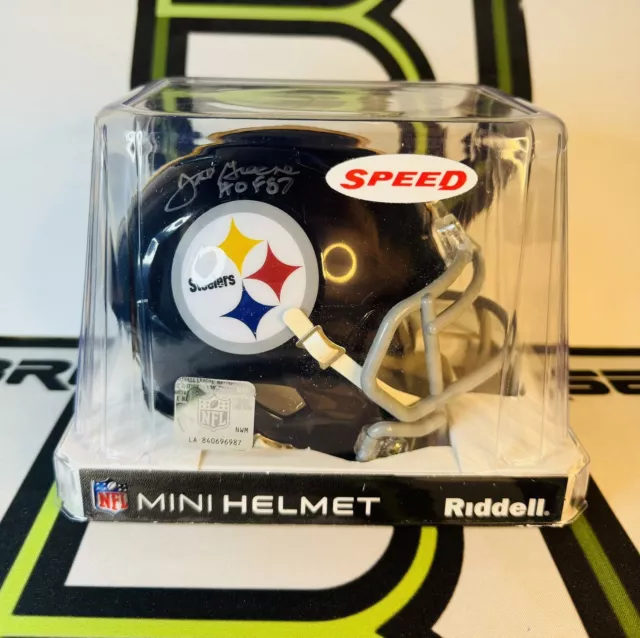 Joe Greene Autographed Signed HOF ‘87 Pittsburgh Steelers Mini Helmet Fanatics