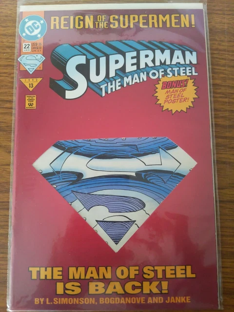Superman: The Man of Steel #22 [Die-Cut Cover Edition] (Jun 1993, DC)