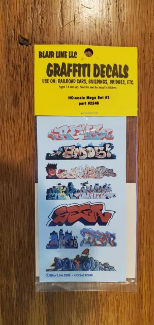 HO Scale Blair Line 2246 Graffiti Decals Mega Set #3 w Free ship!