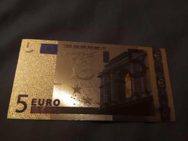 EURO banknotes 24K Gold Foil 2022