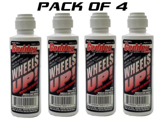 4 Pack Geddex Ged-111 Wheels Up Wheelie Bar Marker Chalk Drag Car White