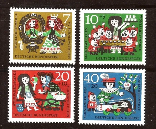 [D6217] BRD, Germany 1962, Full set MNH** Charity Stamps - Snow White, Legends