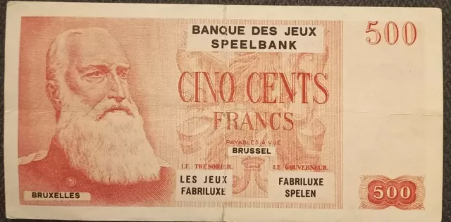 Billet De Jeux FABRILUX De 500 Francs - Speelbank BRUXELLES