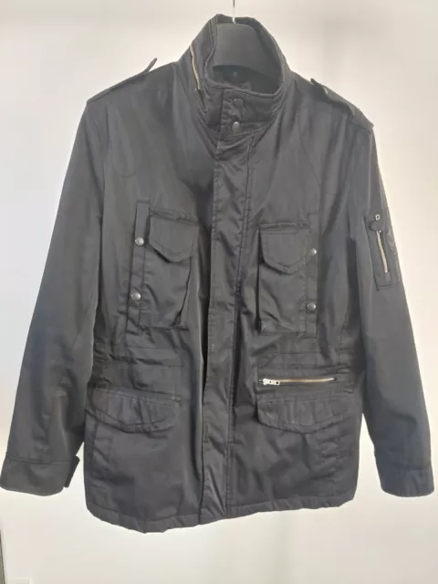 IKKS magifique veste homme noire Taille XL blouson manteau Moto