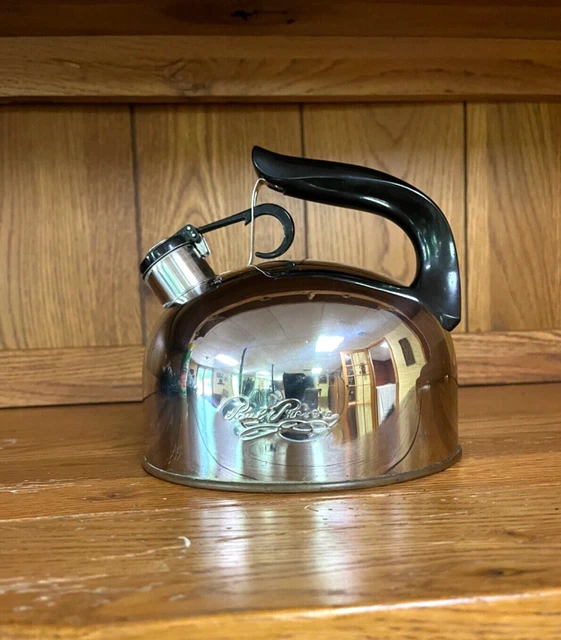 VINTAGE 1801 PAUL Revere Ware Whistling Tea Kettle Pot Copper Bottom 2.