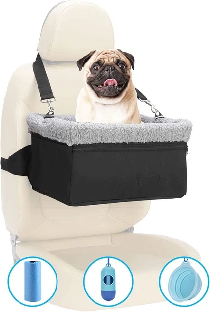 Asiento de coche elevador para perros pequeños, asiento elevador elevado para perros de hasta 9 kg,