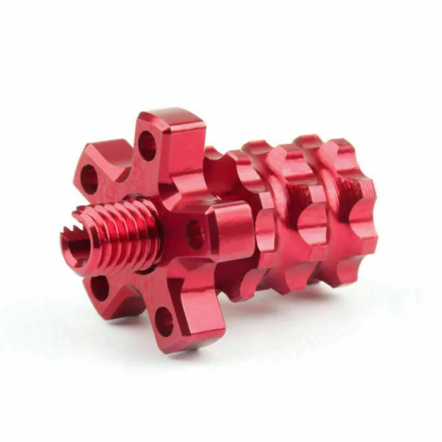 Universal 8mm Anodized Billet Aluminum Clutch Cable Adjuster Set Red