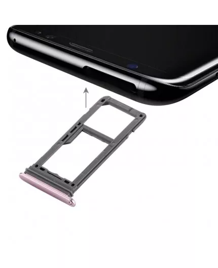 Tiroir Sim/SD Samsung Galaxy S8 (G950F) et S8 Plus (G955F) - Rose
