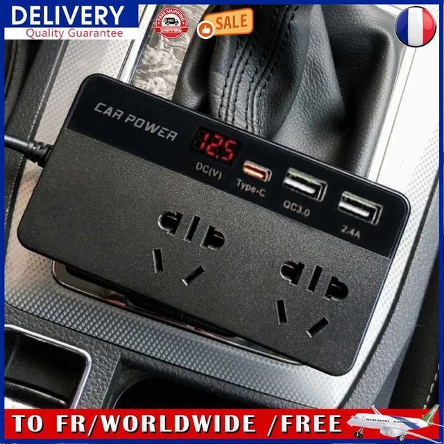 Onduleur de voiture DC 12V à AC 220V Convertisseur Prises Inverseur (Type PD)