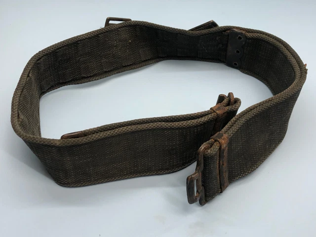 Original Great War British Army Webbing Trousers Belt In Webbing - Foto 11