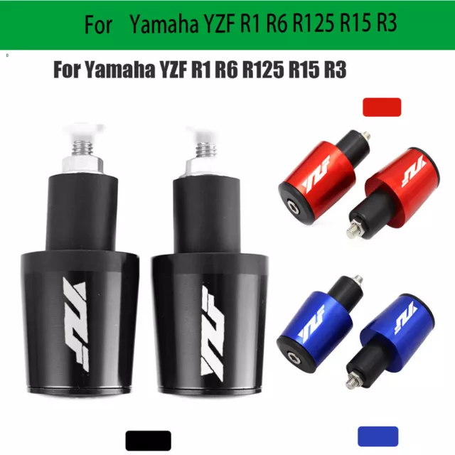 For Yamaha YZF R1 R6 R125 R15 R3 CNC Handlebar Grips Handle Bar Cap End Plugs