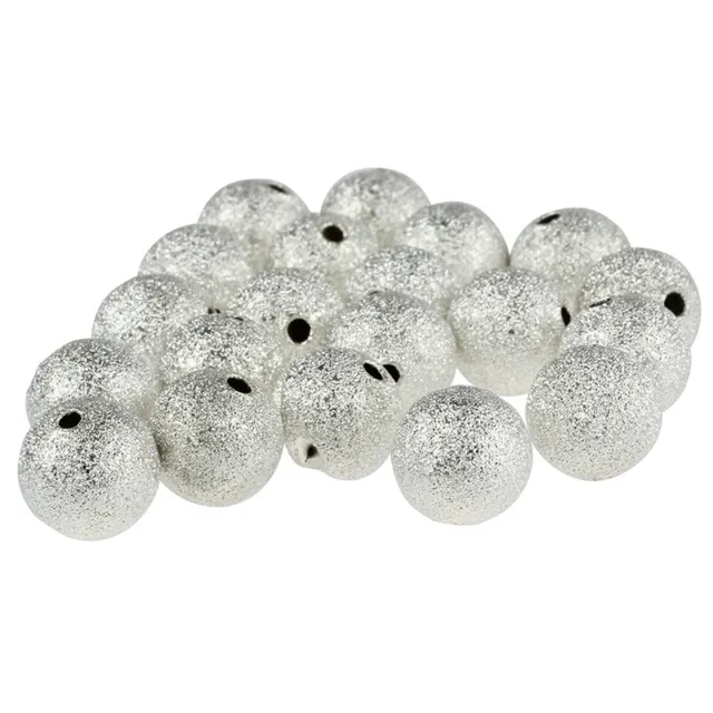 3X(20PCS Spark de perles rondes de 10mm plaque en argent A5R6)7742