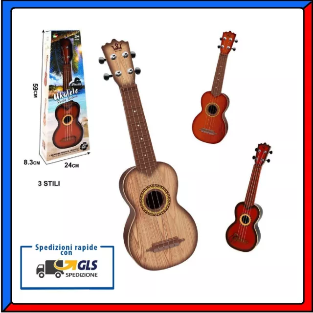 Mini Ukulele Chitarra Classica Strumento Per Bambini Giocattolo Gioco 4 Corde 3+