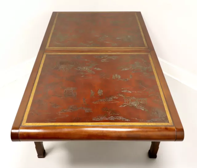 DREXEL HERITAGE Ming Treasures Mahogany Carved Chinoiserie Dining Table