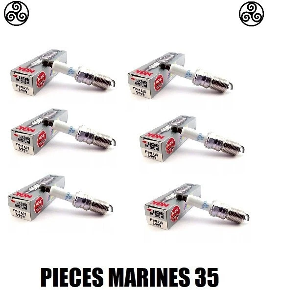 Lot De 6 Bougies Ngk Iridium  Itr4A15 Pour V6 Mercruiser