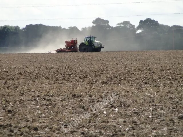 Photo 6x4 Drilling the seed for next years crop Rumburgh At this farm in  c2010