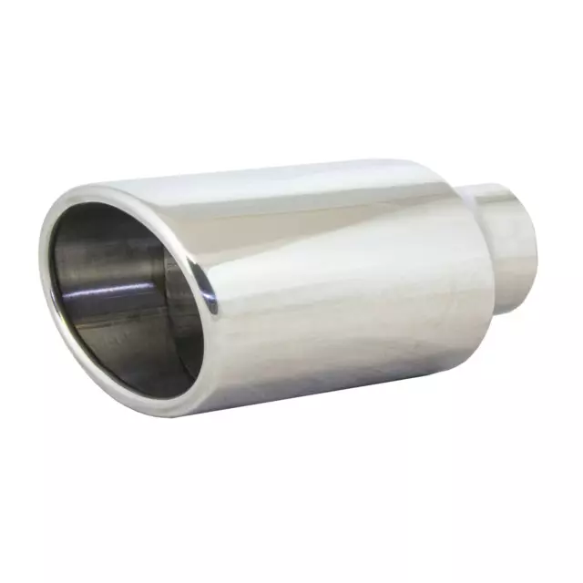 2 1/4" Inlet Redback 304 Stainless Steel Exhaust Tip Rolled In 5.5" Exit Angle