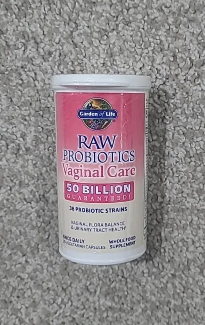 RAW Probiotics Vaginal Care 30 Vegetarian Capsules Garden of Life EXP 9/2023
