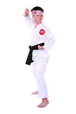 KARATE BAMBINO KID Giapponese Ninja Arti Marziali Kung Fu Ragazzi Ragazze Costume Bianco