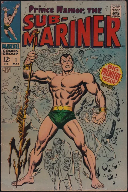 Marvel Comics PRINCE NAMOR THE SUB-MARINER #1 Origin Re-Told 1967 FN!