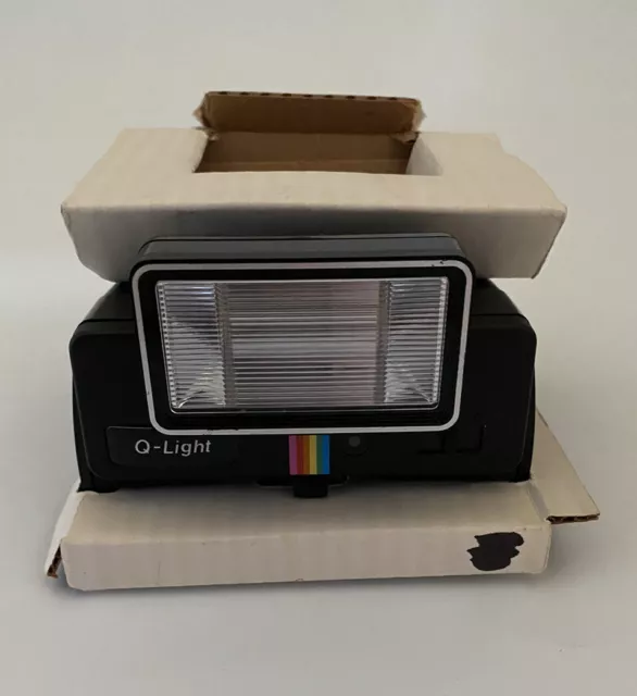 Vintage Polaroid Q-Light 2351 Rainbow Stripe Flash for SX-70 OneStep Film Camera