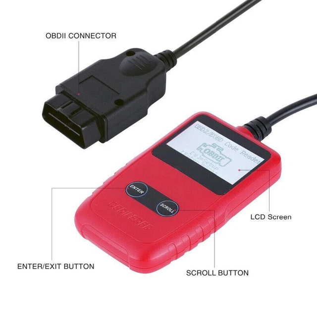 Car Scanner Code Reader EOBD OBDII Engine Diagnostic Reset Tool VC309 Portable