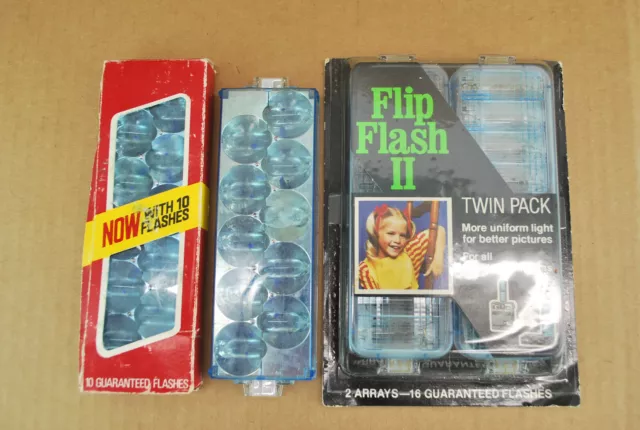 Lot of Flip Flash 2 NOS & partial used GE & Sylvania (25 flashes left) FREE SHIP