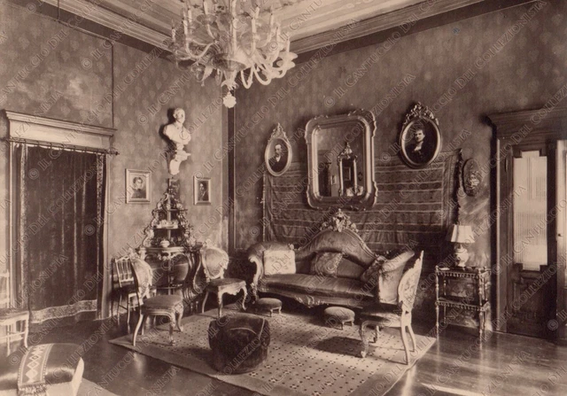 CARAVAGGIO Casa Zibetti Villa Rocchi soggiorno interno Bergamo Fotografia