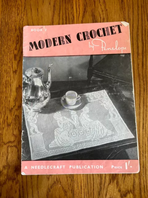 Crochet moderno vintage años 40 de la revista Penélope buen estado