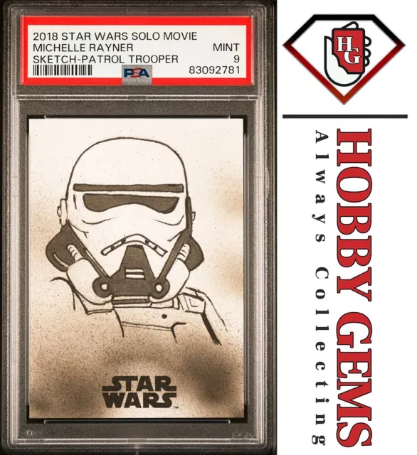 STORMTROOPER PSA 9 2018 Star Wars Solo Sketch Card Rayner 1/1