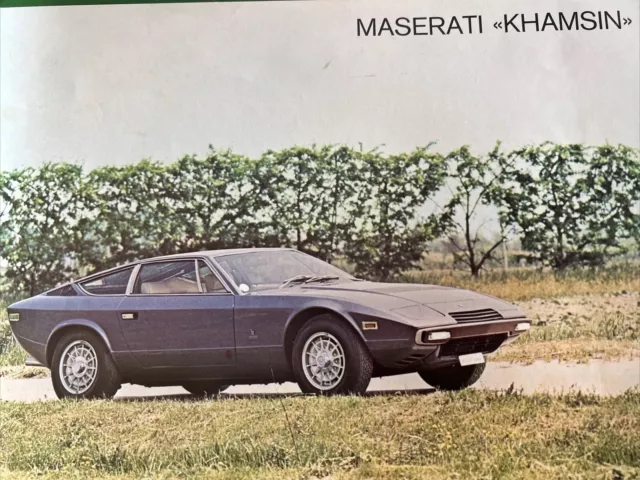 The Maserati Khamsin Range Car Sales Info Brochure Frameable