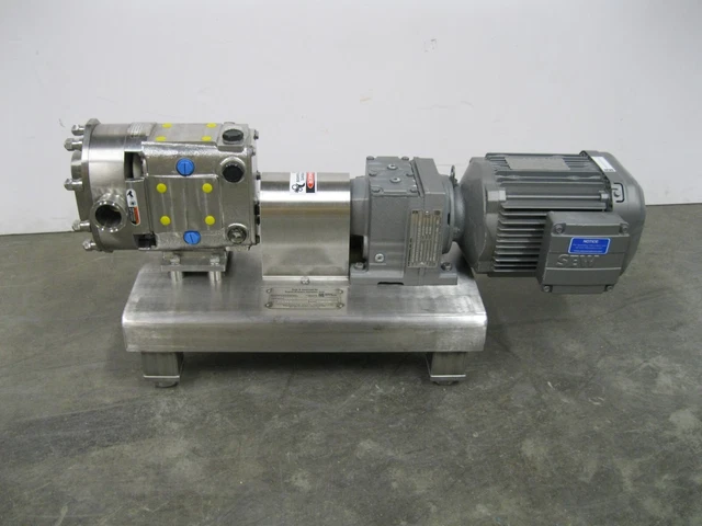 1-1/2" Waukesha Cherry-Burrell SPX 018 U2 Rotary Lobe Pump 2 HP Motor Z14