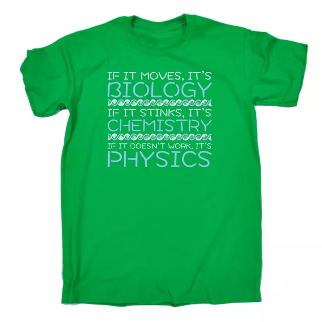 BIOLOGY CHEMISTRY PHYSICS Funny Joke Humour Science T-SHIRT Birthday ...