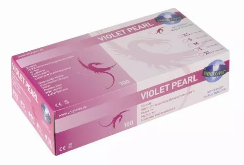 100 Einmalhandschuhe Nitril Handschuhe Violet Pearl Arzt puderfrei Einweg XS-L