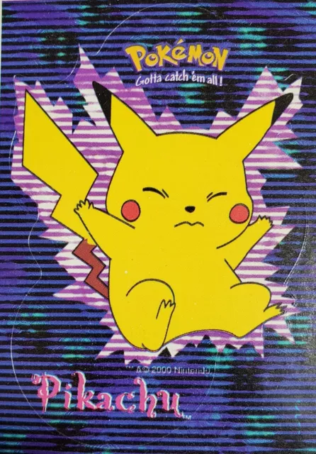 POKEMON--PIKACHU--NEW--Vintage (1999) Vending Machine STICKER (CARD) (#401)