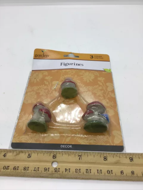 Garden Essentials - Set Of 3 Mini Garden Plant Pot Figurines -About 1 1/2”