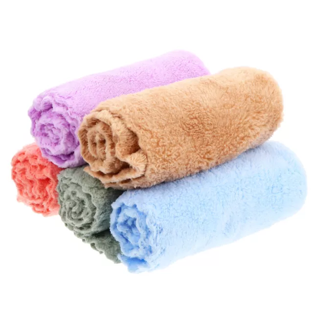 10 Pcs Coral Fleece Towel Baby Toddler Bath Newborn Washcloth Muslin Washcloths