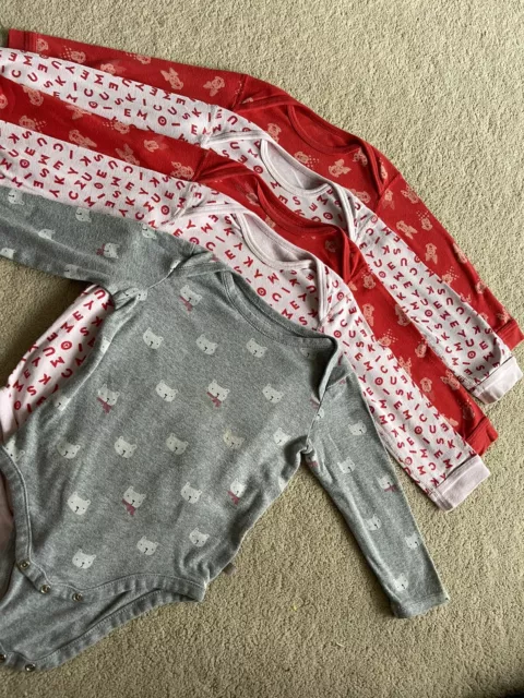 Baby Girls Bodysuits Long Sleeve Bundle 18-24 Months Disney Uniqlo GAP