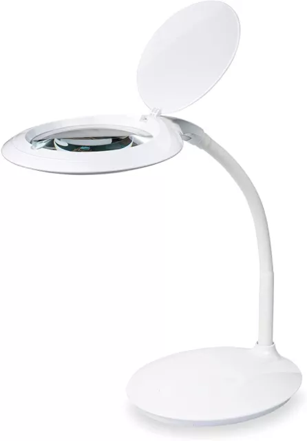 Lampe Loupe de Bureau LED sur pied Eclairante Lentilles en Verre 5 Dioptries 2