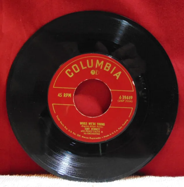 Tony Bennett With Percy Faith – Cold, Cold Heart- 1951 Columbia 7" 45 Single VG+