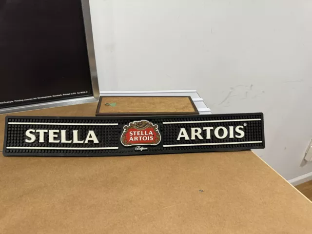 Stella Artois rubber bar spill rail mat